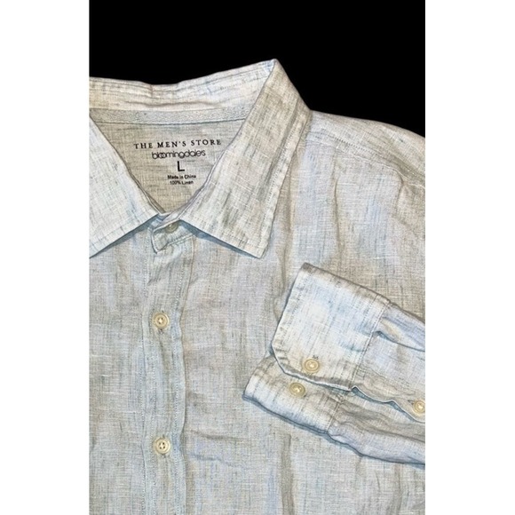 Other - The Men's Store at Bloomingdale's Linen Shirt Button Up L/S Men's Sz L